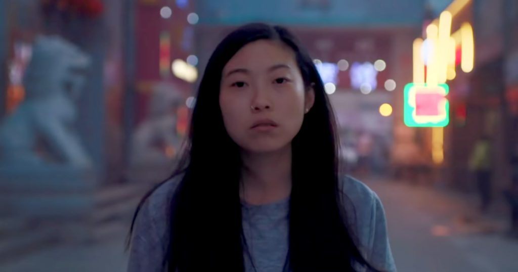 Camera framing self-tape tip as shown on Awkwafina in medium closeup shot