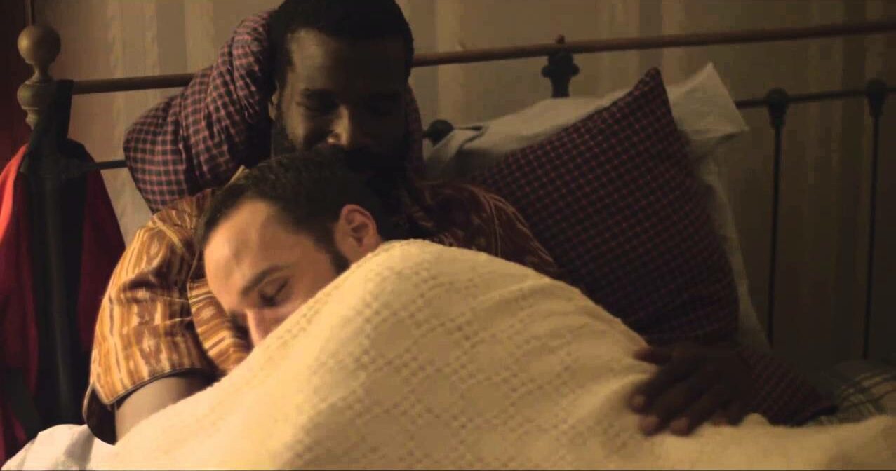 Sebastian Silva and Tunde Adebimpe in film Nasty Baby, mumblecore acting