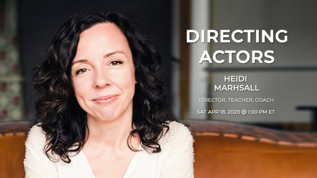 Heidi Marshall teaches Directing Actors with PANO